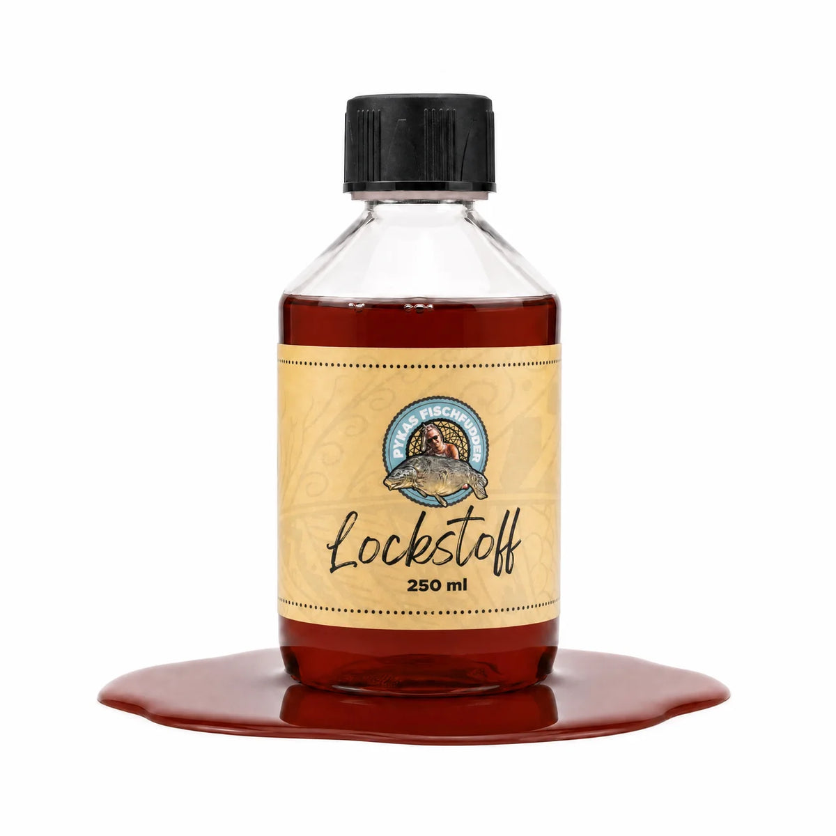 Auf Leber, Herz & Niere - Lockstoff – Flasche auf farbigem Lockstoff
